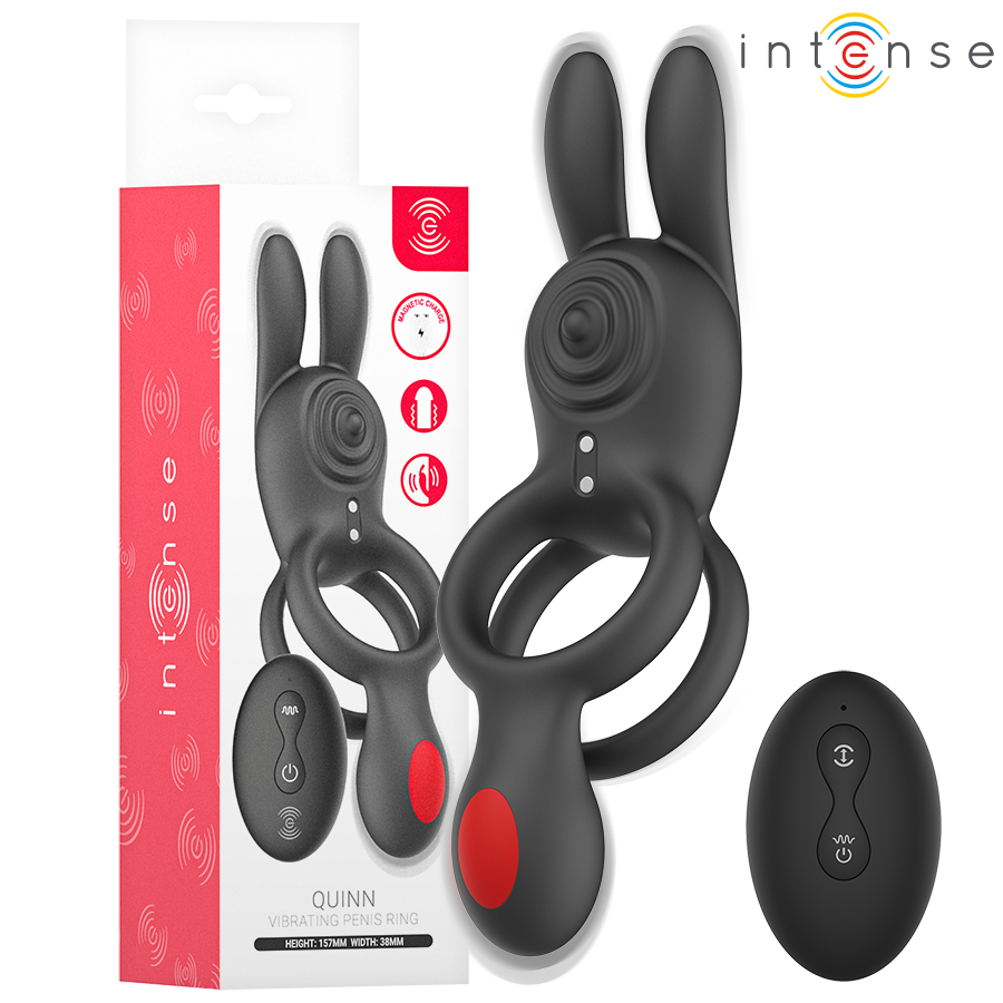 Anillo vibrador para el pene INTENSE Quinn con mando a distancia