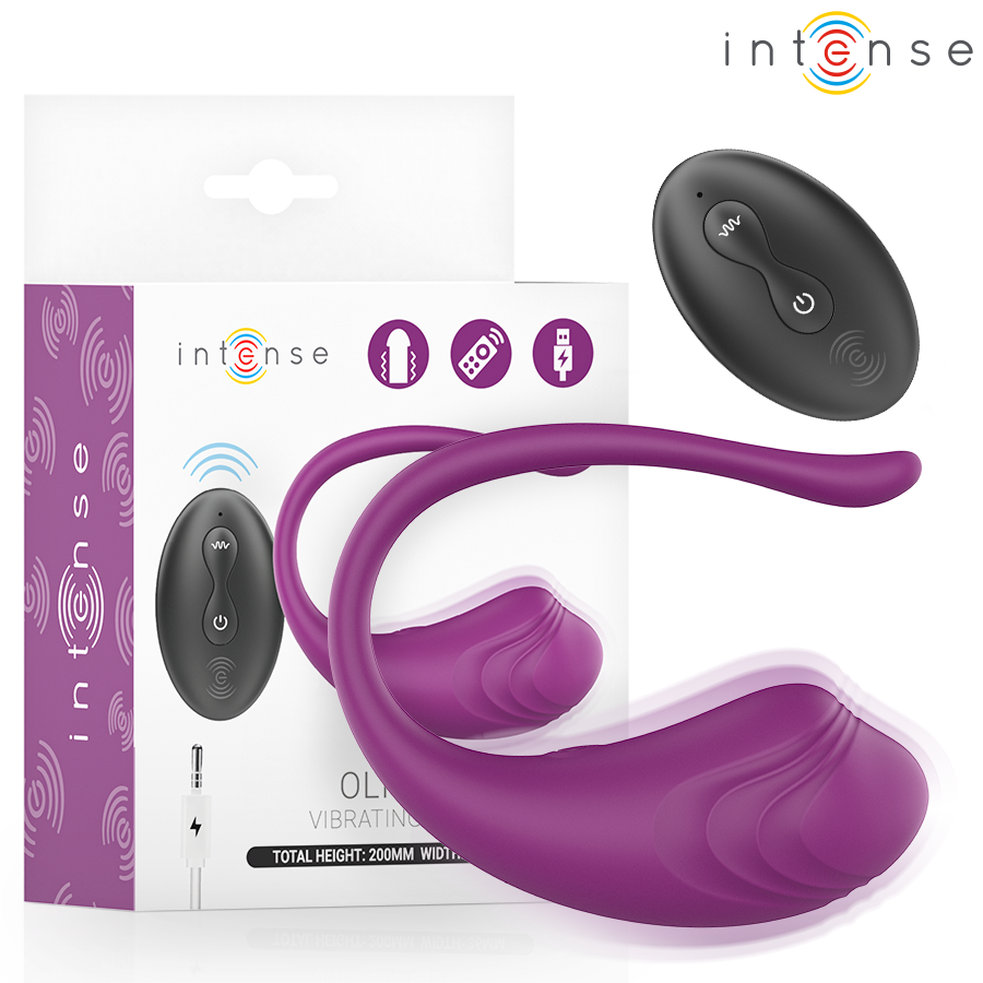 Huevo vibrador INTENSE Olivia con mando a distancia, morado