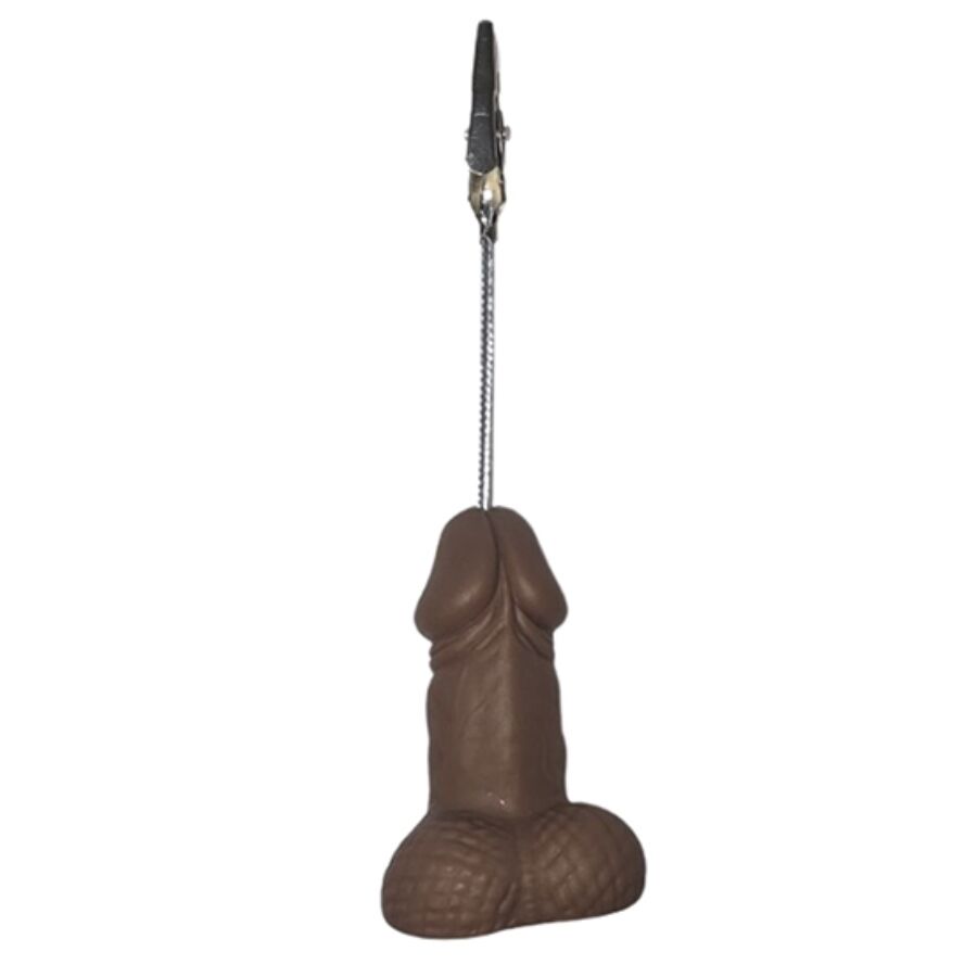 Portanotas con forma de pene de Diablo Picante con pinza metálica
