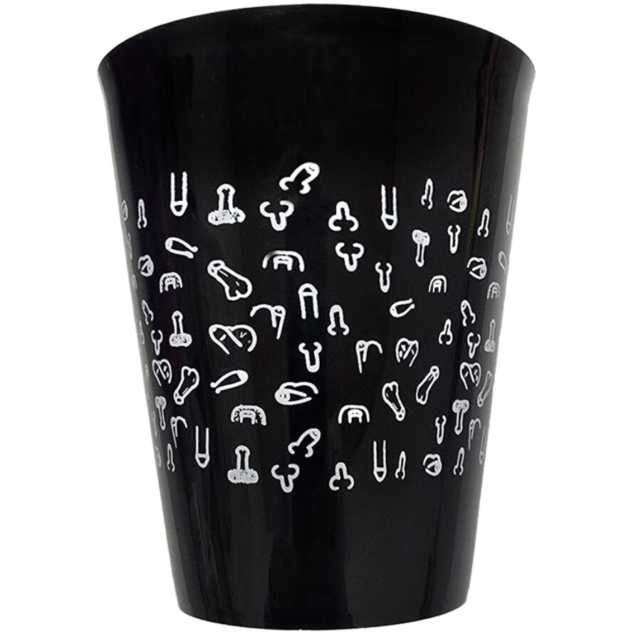 Vaso Diablo Picante con motivos de penes blancos, 500 ml