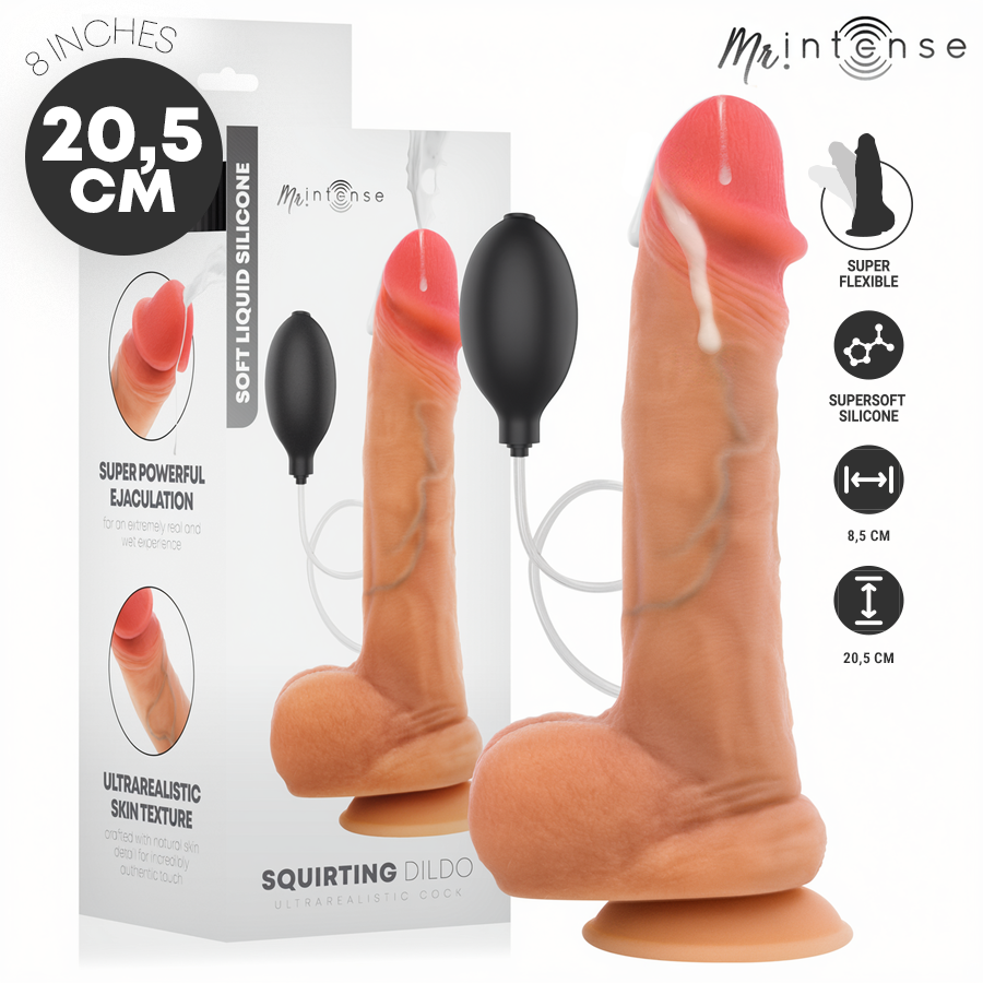 MR. INTENSE Danny dildo de silicona con función de eyaculación manual