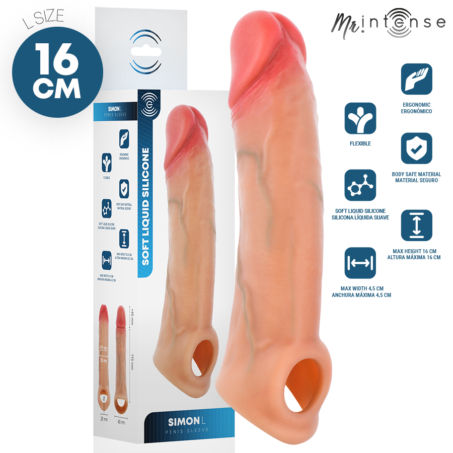 Funda para pene de silicona MR. INTENSE SIMON L