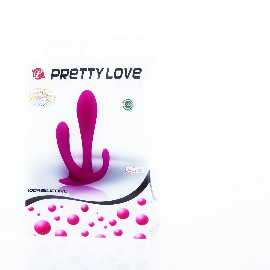 Vibrador de doble estimulación con estimulador de clítoris y anal PRETTY LOVE