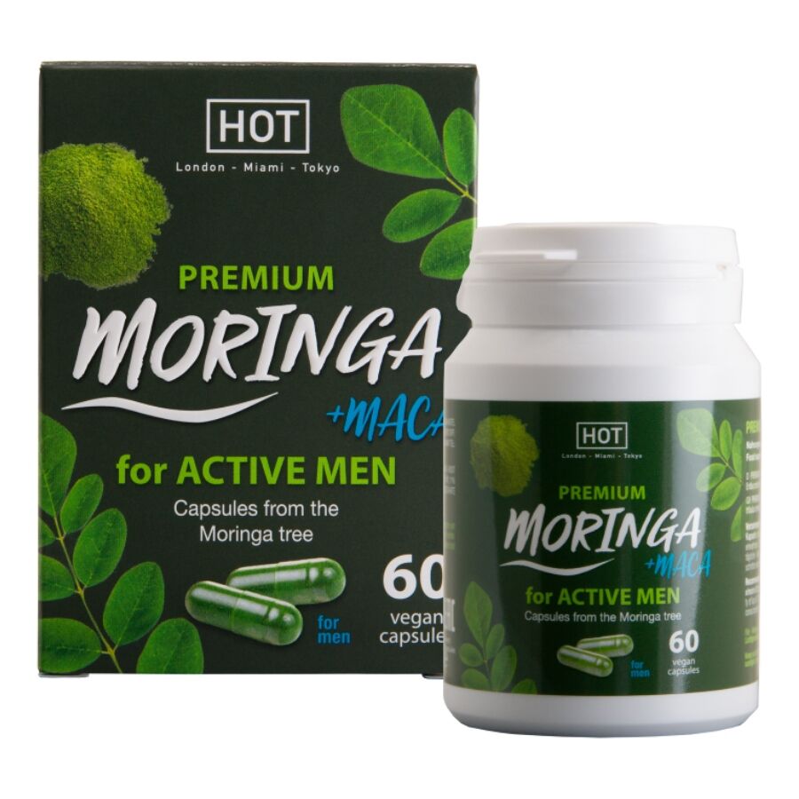 HOT Moringa Men complemento alimenticio, 60 cápsulas