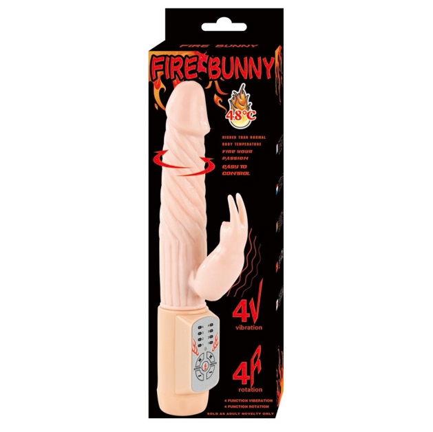 Vibrador rotatorio BAILE Fire Bunny con función de calor