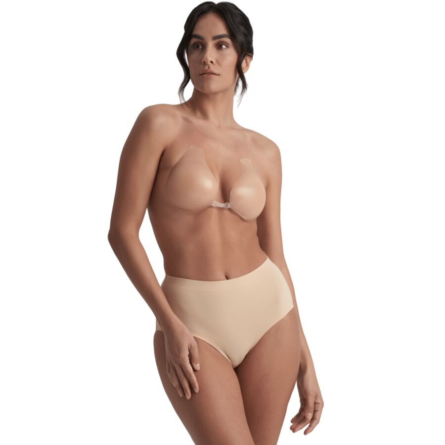 Copas de silicona autoadhesivas BYE BRA en beige