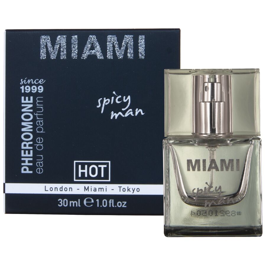 Perfume con feromonas HOT Miami Spicy para hombre, 30 ml