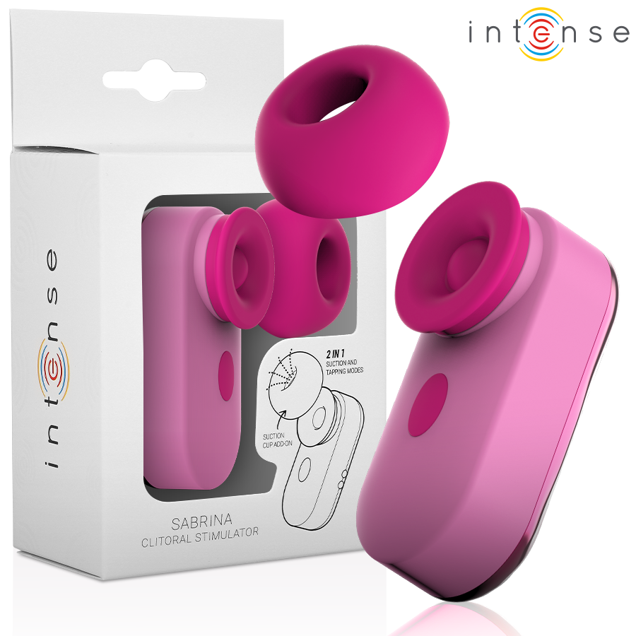 Vibrador de clítoris INTENSE SABRINA, rosa y morado