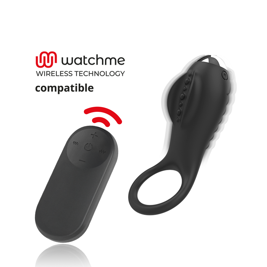 Anillo vibrador para pene Brilly Glam Alan con mando a distancia Watchme