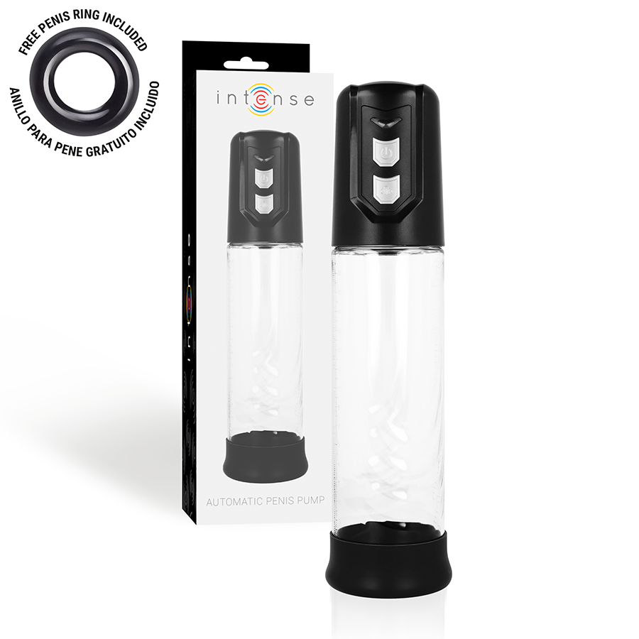 Bomba de pene automática INTENSE FOR HIM con anillo para el pene