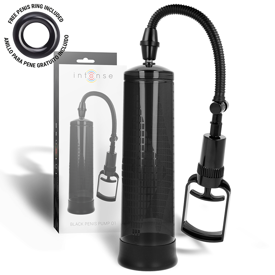 Bomba de pene INTENSE FOR HIM 01, negra