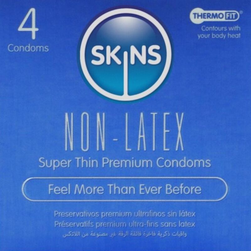 Preservativos SKINS sin látex, 4 unidades