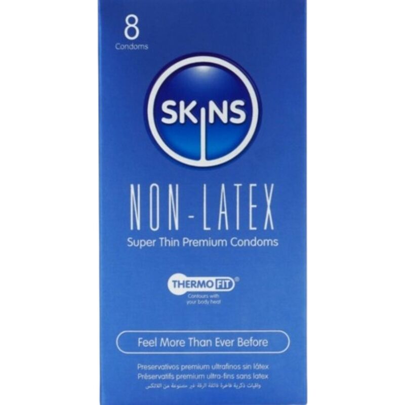 Preservativos sin látex SKINS, 8 unidades