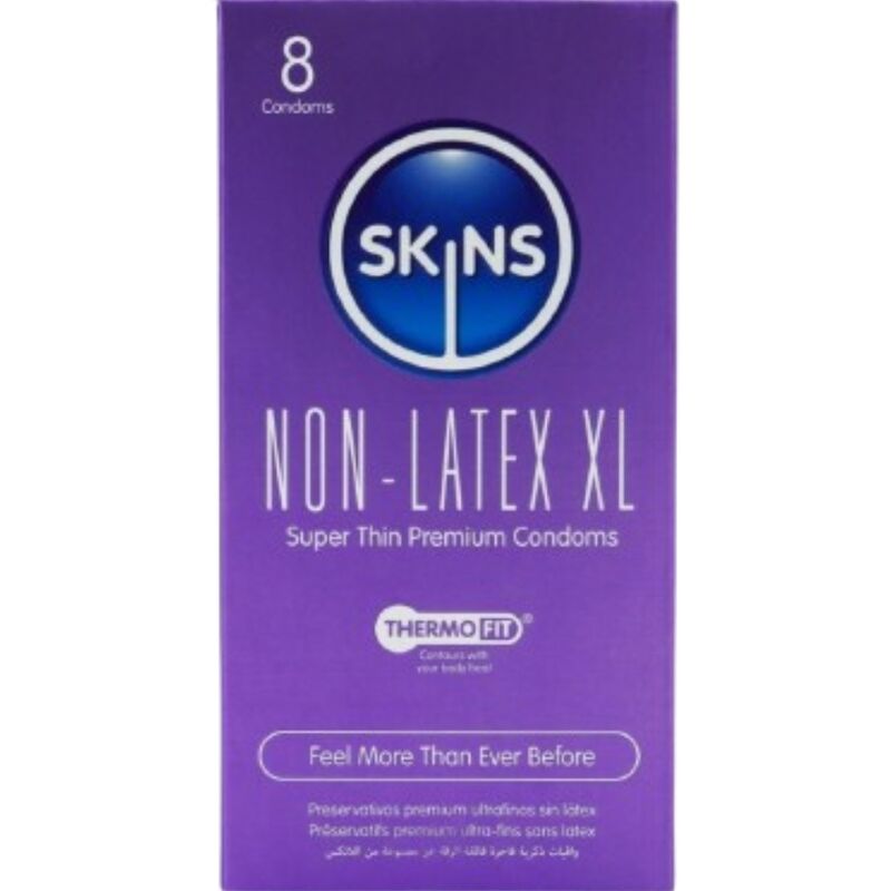 Preservativos SKINS sin látex XL, 4 unidades
