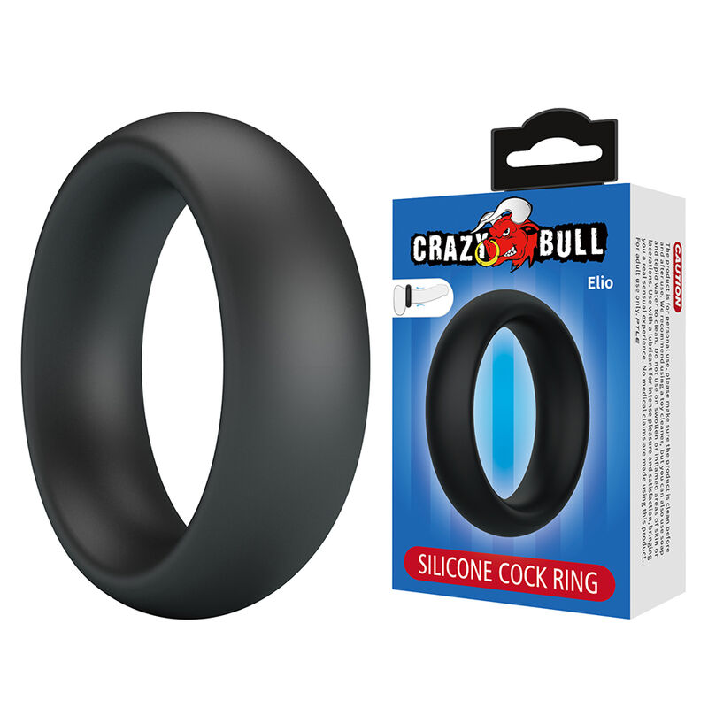 CRAZY BULL Elio anillo para el pene sin vibración, negro