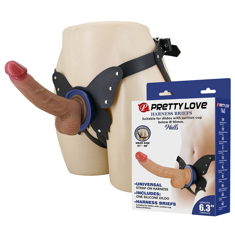 Set de arnés Pretty Love Yeti con dildo de ventosa