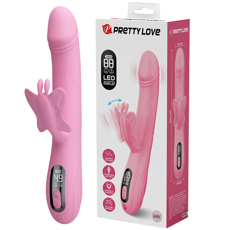 Vibrador rabbit Pretty Love Bella con estimulador de mariposa