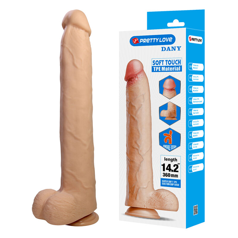 Pretty Love Dany dildo realista con ventosa, aprox. 36 cm