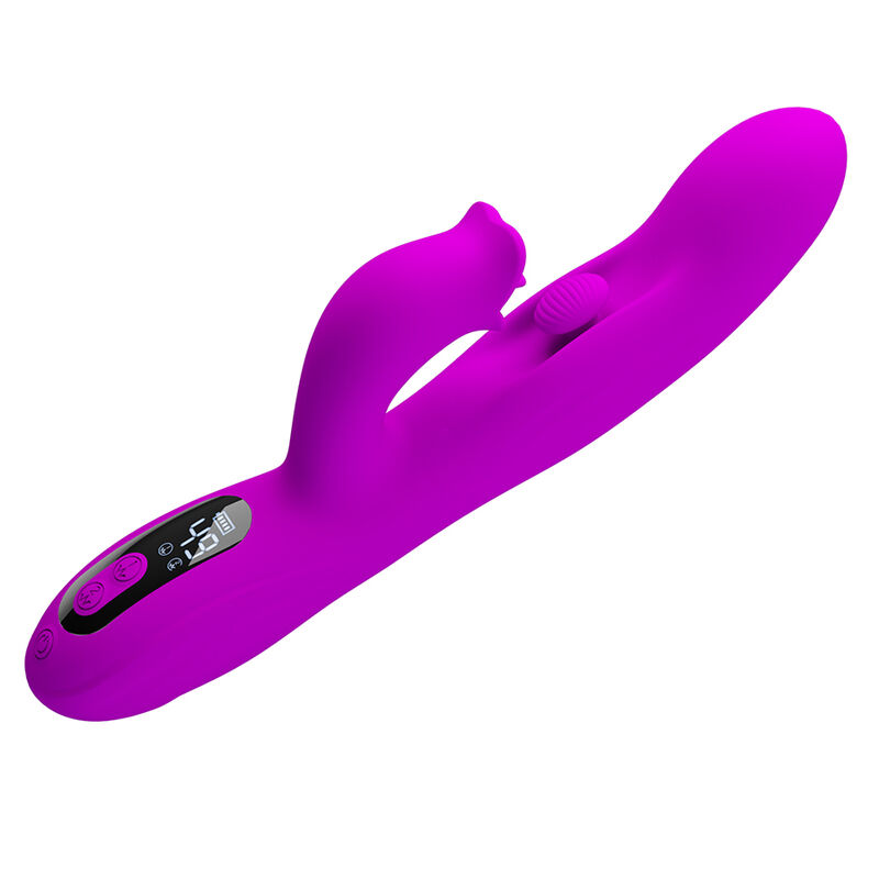 Pretty Love Yalanda vibrador conejito con pantalla LED, morado