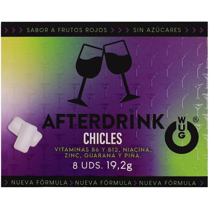 Complemento alimenticio WUG After Drink en chicle