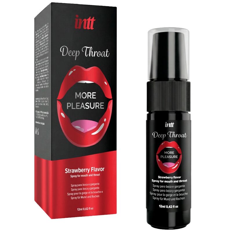 Spray bucal INTT Deep Throat con sabor a fresa