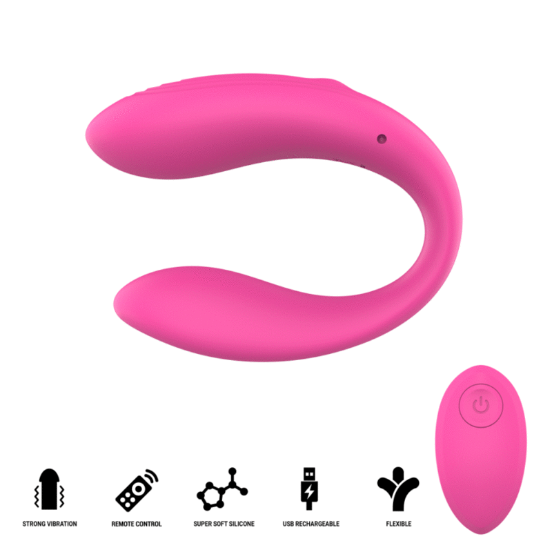 Vibrador INTENSE Nora con mando a distancia, rosa