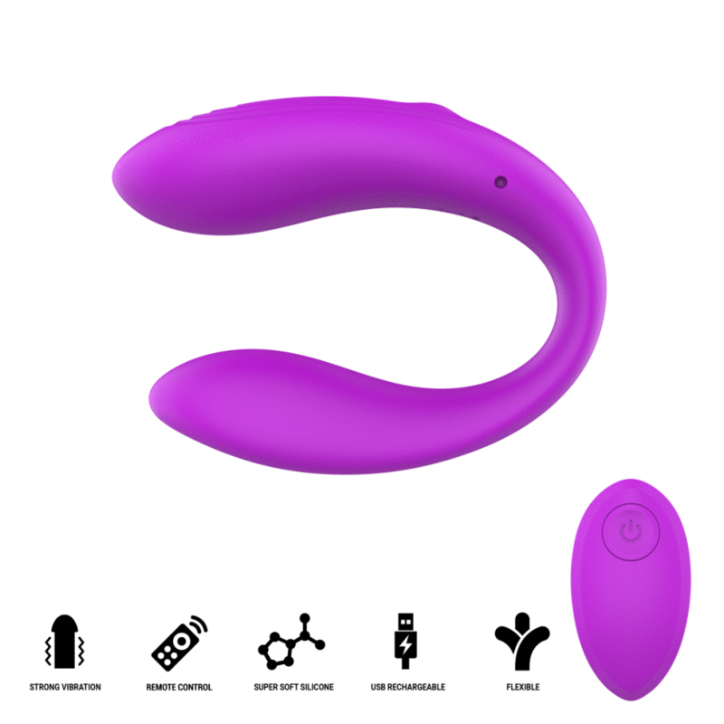 Vibrador INTENSE Nora con mando a distancia, lila