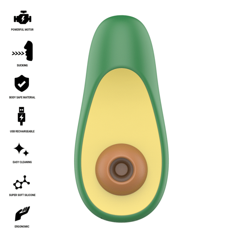 Estimulador de clítoris INTENSE Waki con succión y forma de aguacate