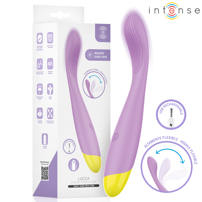Vibrador flexible para punto G INTENSE Lucca