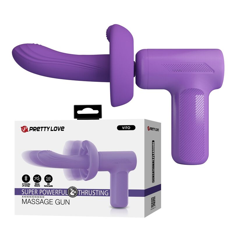 Estimulador Pretty Love Vito con función de pulsación, morado