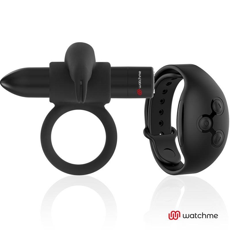 Anillo vibrador para parejas con mando a distancia, de silicona, resistente al agua BLACKSILVER