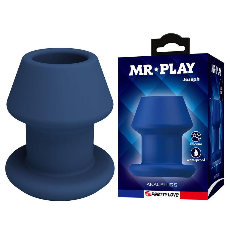 MR PLAY Jack plug anal de silicona, azul, talla S