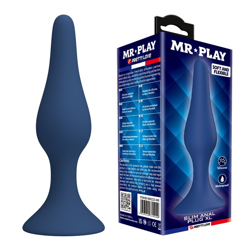 Plug anal cónico XL MR PLAY, azul