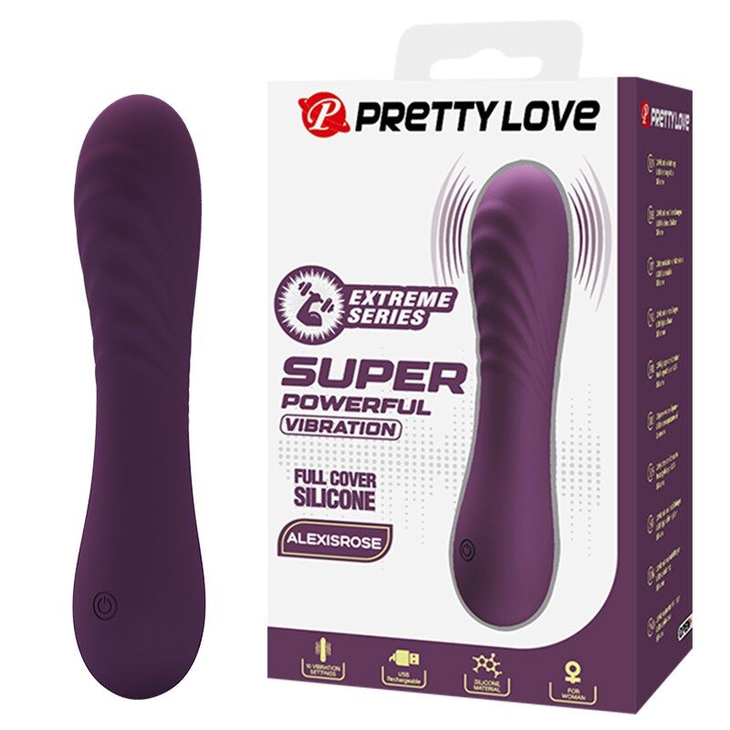 Vibrador Pretty Love Alexisrose, recargable, lila