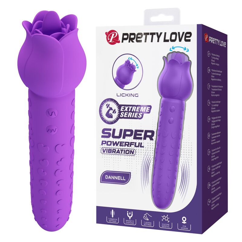 Vibrador de clítoris Pretty Love Dannell con estimulación con lengua