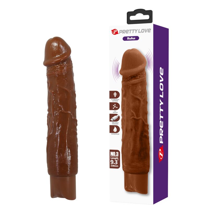 Vibrador realista PRETTY LOVE Duke, 23,5 cm