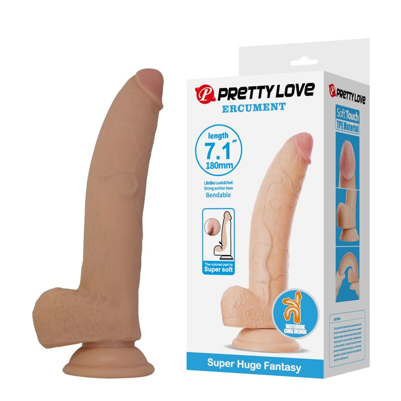 Dildo realista Pretty Love Ellcument, 18 cm
