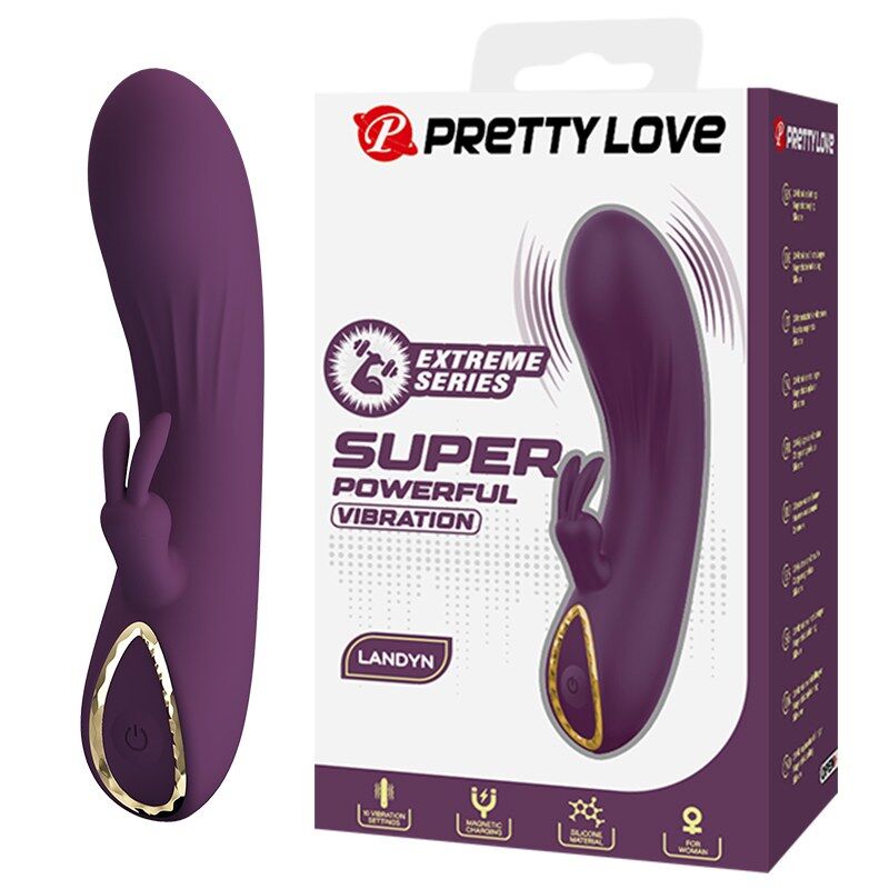 Vibrador conejito Pretty Love Landyn, recargable, morado