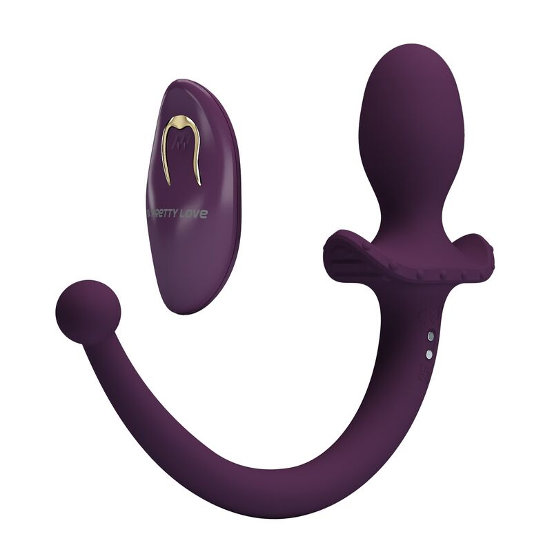 Plug anal Pretty Love Lioea con cola, mando a distancia y 12 modos de vibración