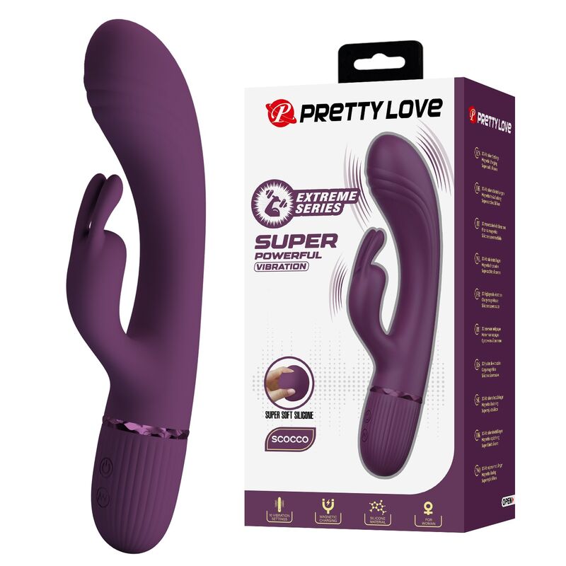 Vibrador rabbit Pretty Love Rocco, morado