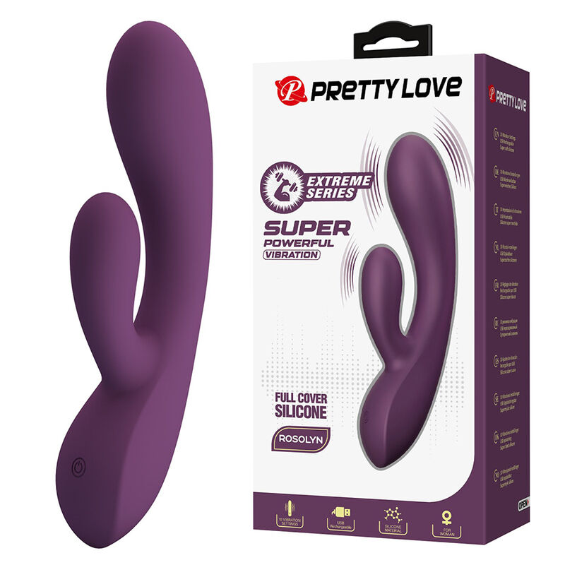 Vibrador tipo rabbit Pretty Love Rosolyn recargable