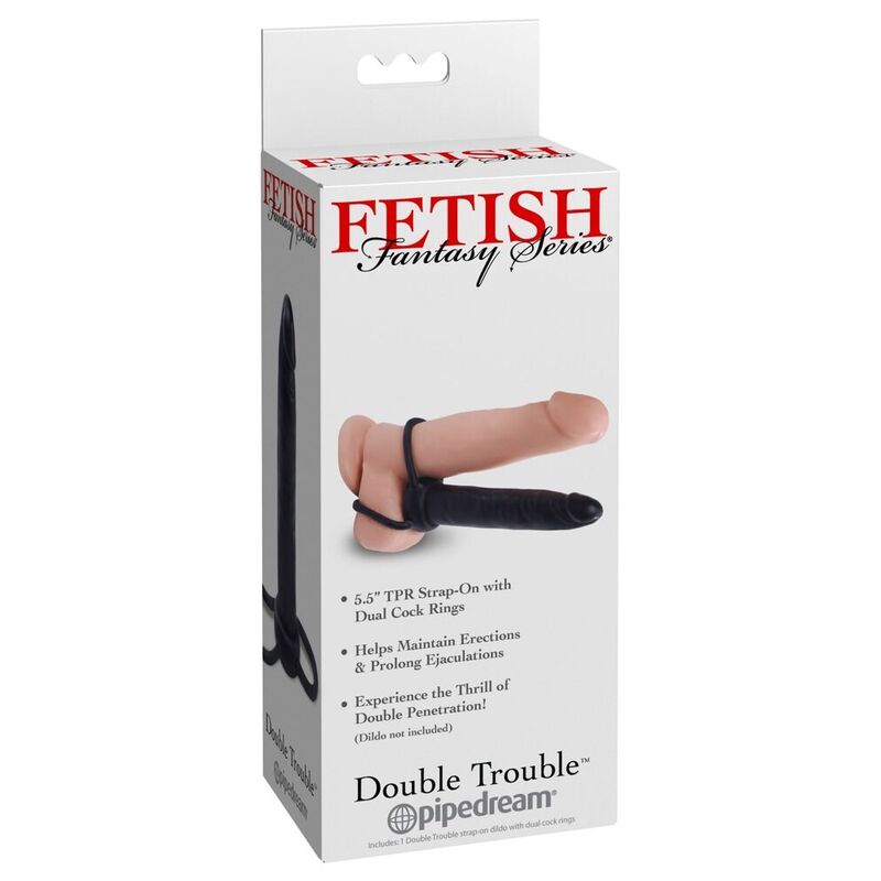 Arnés para pene Fetish Fantasy Series con dos anillas y dildo de silicona
