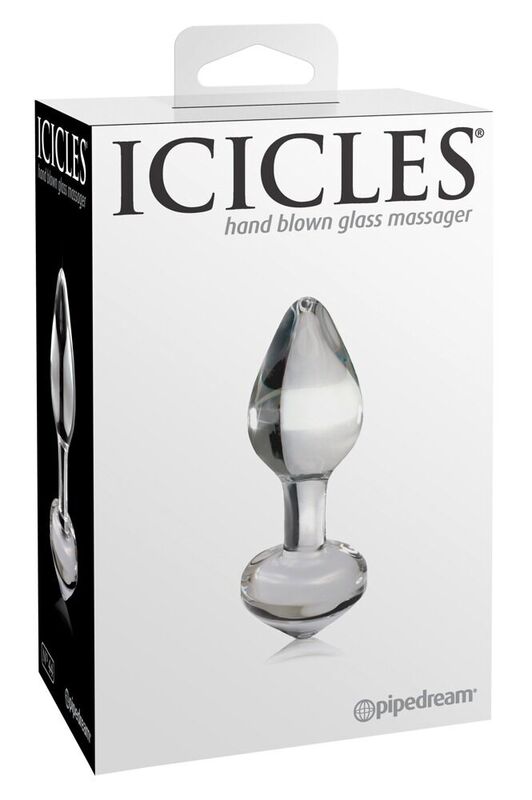 ICICLES N. 44 plug anal transparente de vidrio
