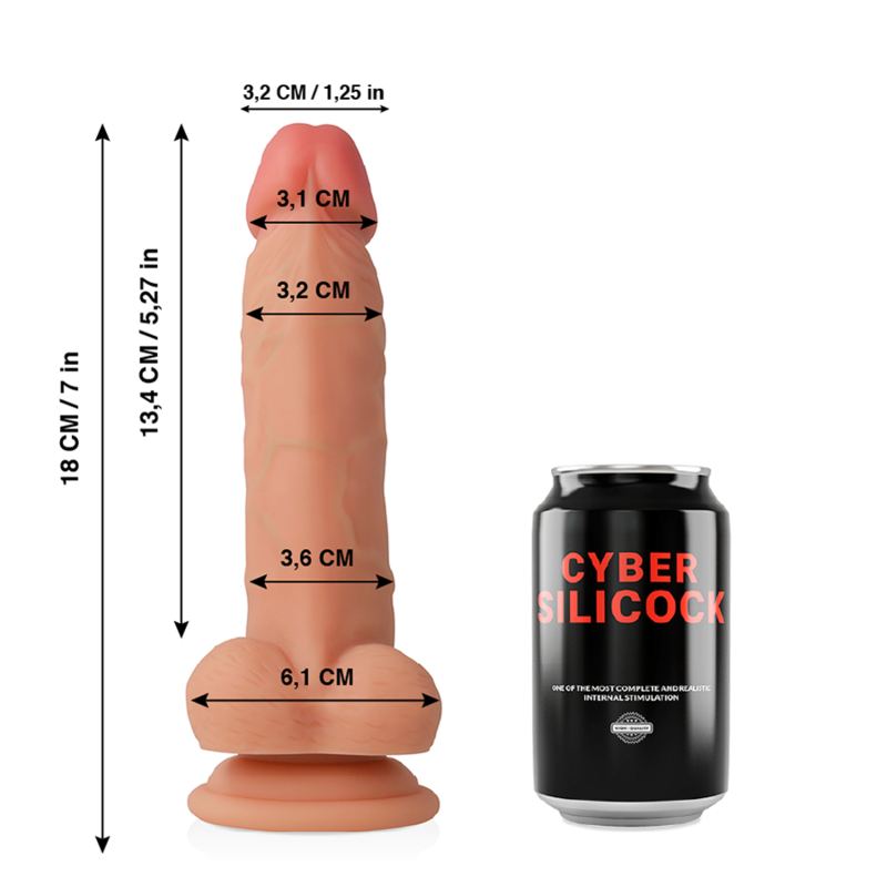 CYBER SILICOCK Freeman dildo realista con ventosa