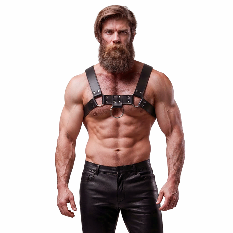 Arnés para hombre FETISH SUBMISSIVE ATTITUDE de cuero vegano