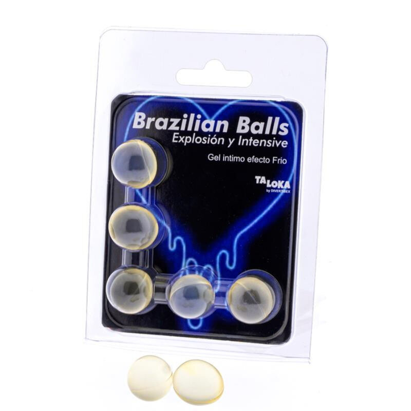 Bolas de masaje TALOKA con lubricante de efecto frío, 5 unidades