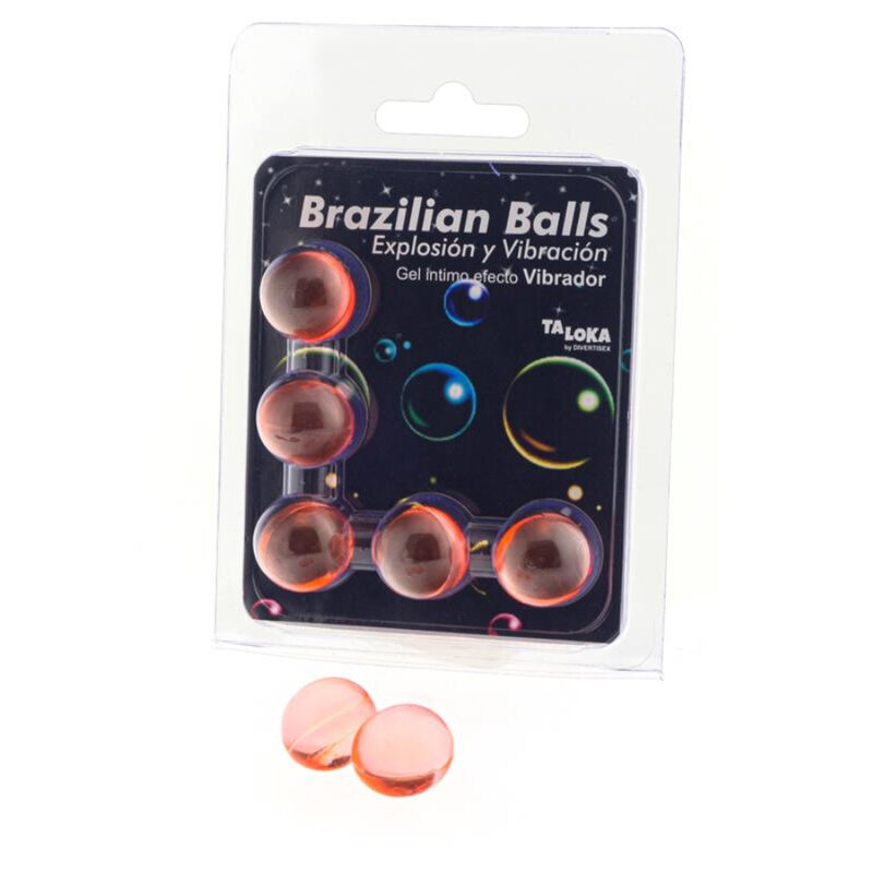 Lubricante TALOKA con efecto vibratorio, 5 bolas brasileñas