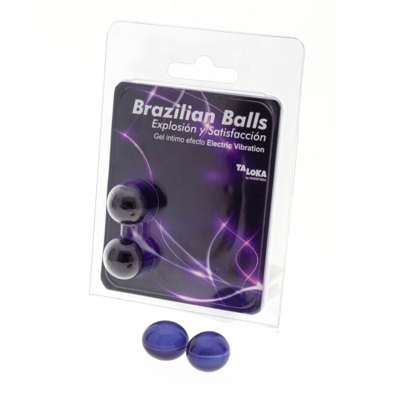 Bolas de masaje TALOKA con lubricante con efecto cosquilleo, 2 unidades