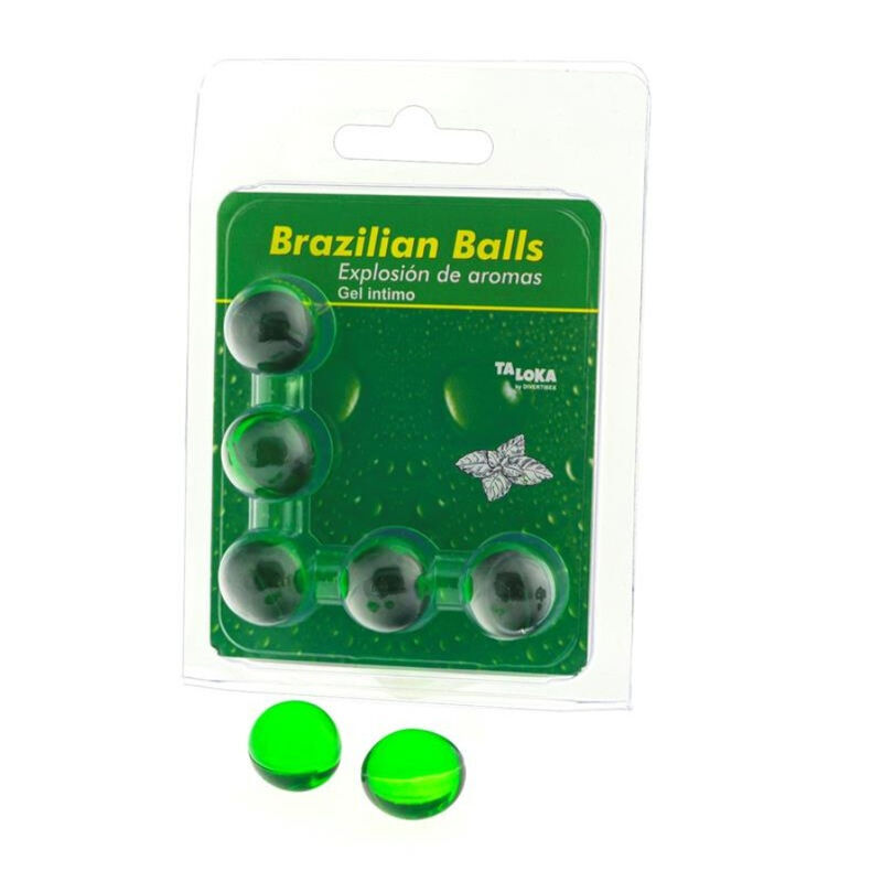 TALOKA Brazilian Balls con aroma a menta, lubricante en aceite con forma de bola