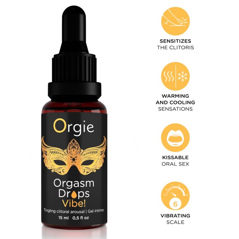 ORGIE Orgasm Drops Vibe, gotas estimulantes, 15 ml